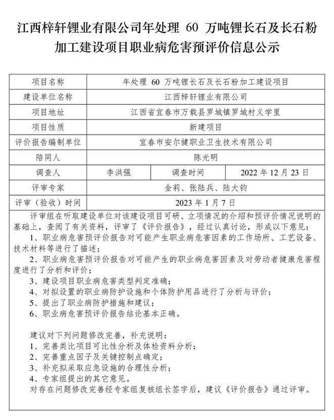 江西梓軒鋰業(yè)有限公司-年處理 60 萬噸鋰長石及長石粉加工建設項目-  職業(yè)病危害預評價信息公示.jpg