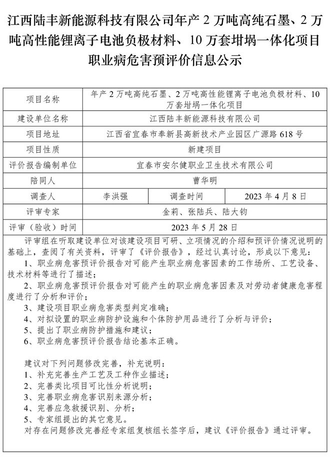 江西陸豐新能源科技有限公司-年產(chǎn)2萬噸高純石墨、2萬噸高性能鋰離子電池負極材料、10萬套坩堝一體化項目-  職業(yè)病危害預評價信息公示.jpg